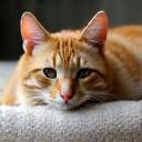 Photo of a cat relaxing on a comfortable bed